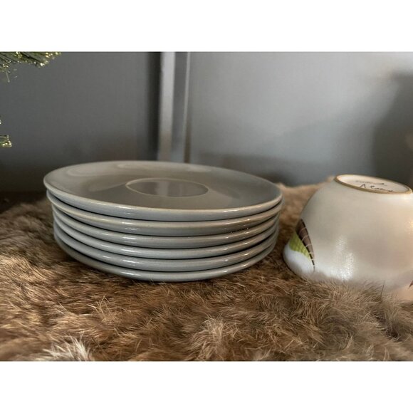 Denby Langley Spring Five (5) flat Cup + saucer set Stoneware | Made in England - Picture 7 of 9